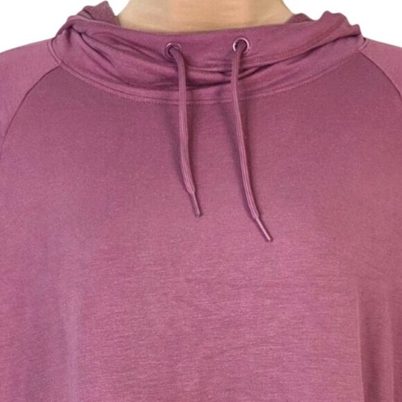 Athletic Works Womens Lightweight Hooded Long Sleeve Pullover Top Small Pink - Picture 3 of 6